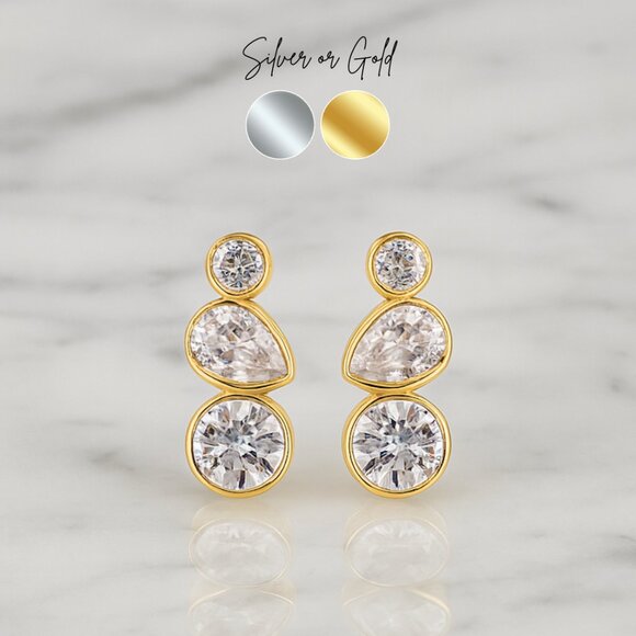 “Prianka” LUXE Cascade Earrings - Picture 1 of 4